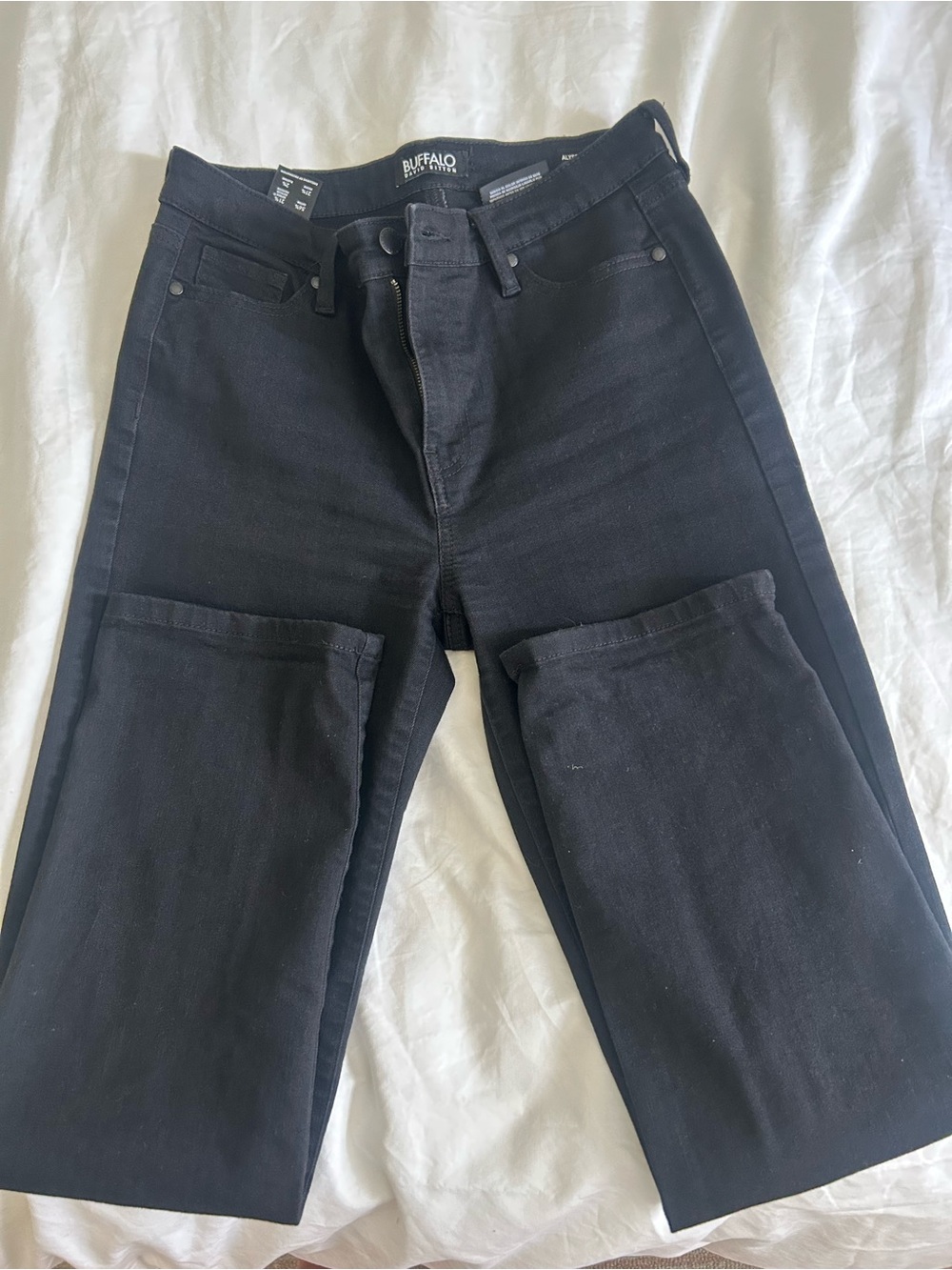 Buffalo David Bitton Women’s Black Straight-Leg Jeans 28